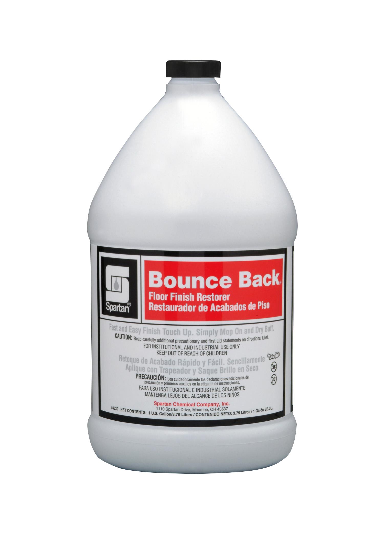 Bounce Back® Floral Citrus Floor Finish Floor Restorer 1 GAL Alkaline Concentrate Thermoplastic Polymer 4/Case