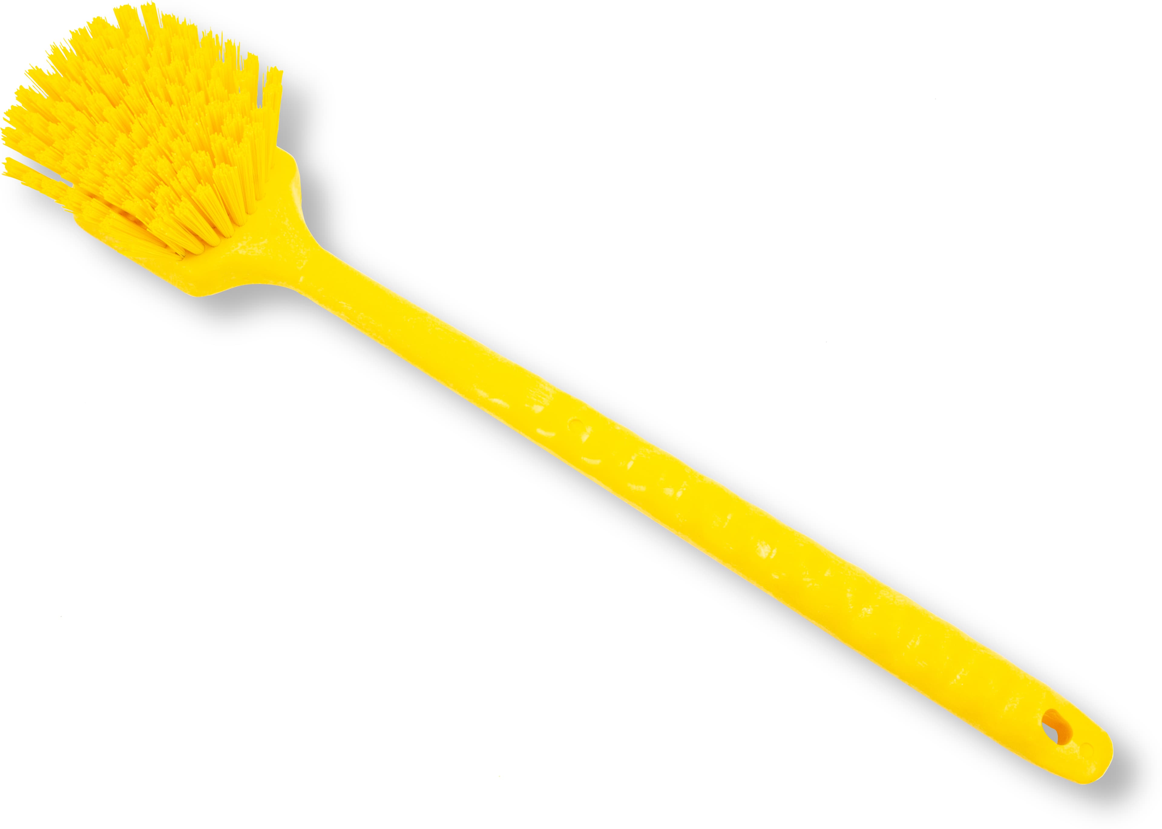 Sparta® Scrub Brush 20 IN Plastic Polyester Yellow Color Coded Long Handle Brown Floater 1/Each