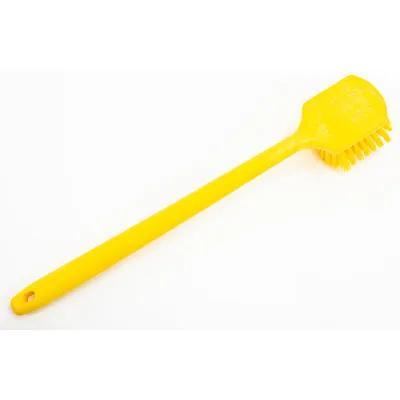 Sparta® Scrub Brush 20 IN Plastic Polyester Yellow Color Coded Long Handle Brown Floater 1/Each