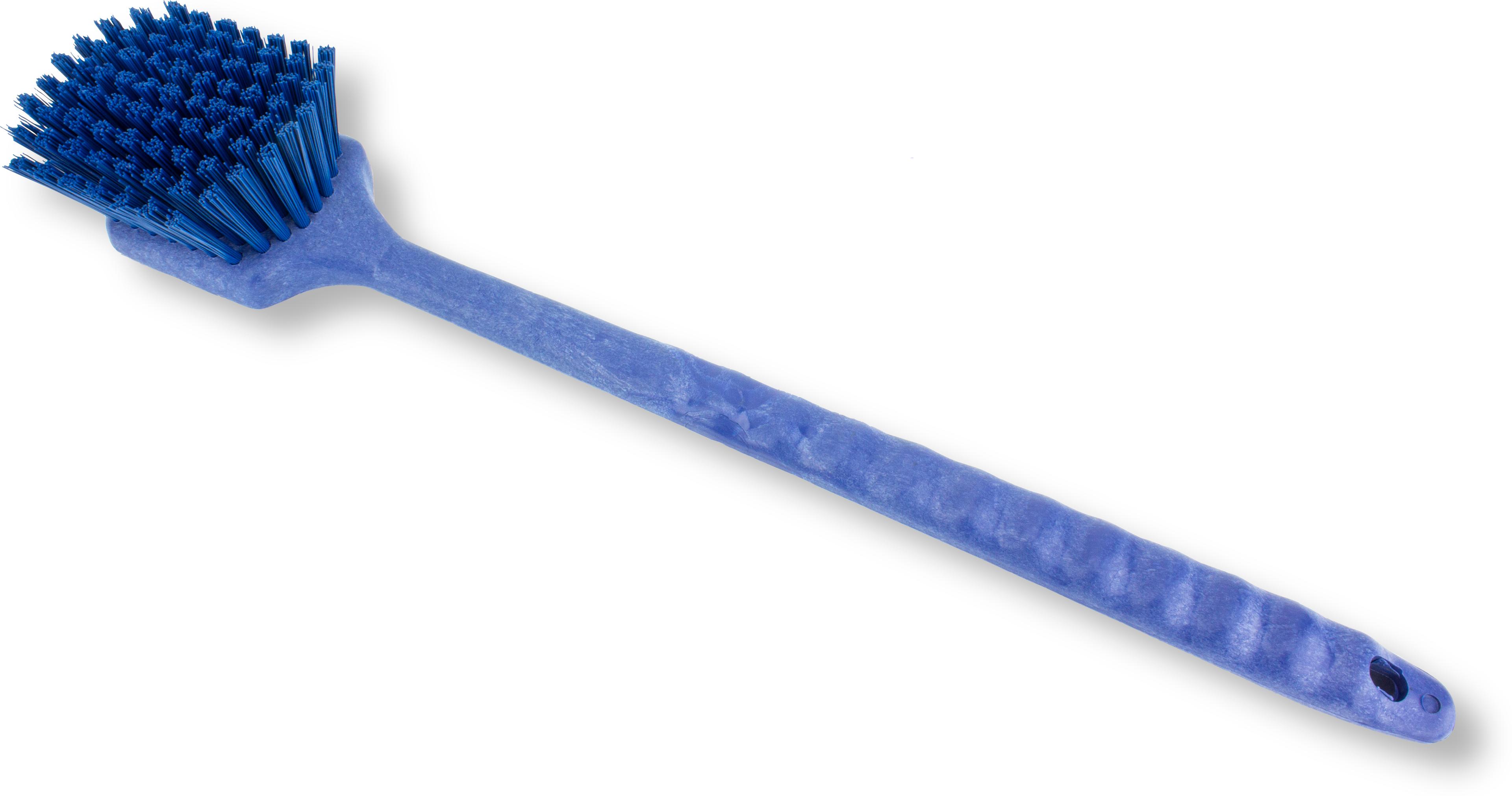 Sparta® Scrub Brush 20 IN Plastic Polyester Blue Color Coded Long Handle Brown Floater 1/Each