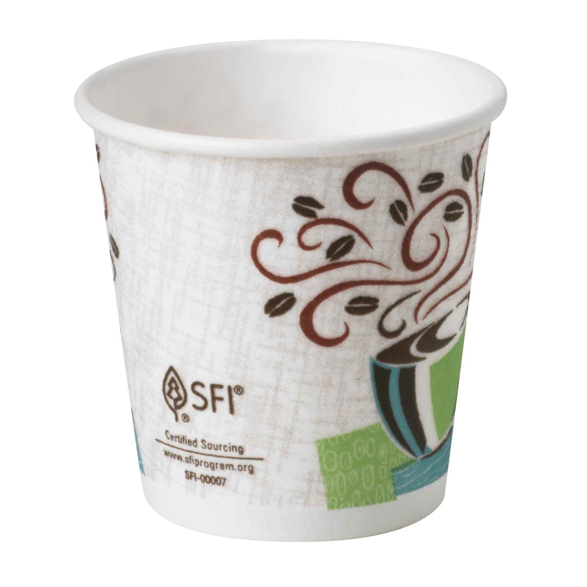 Dixie® Perfect Touch Hot Cup Insulated 10 OZ Double Wall Poly-Coated Paper Multicolor Coffee Haze 1000/Case