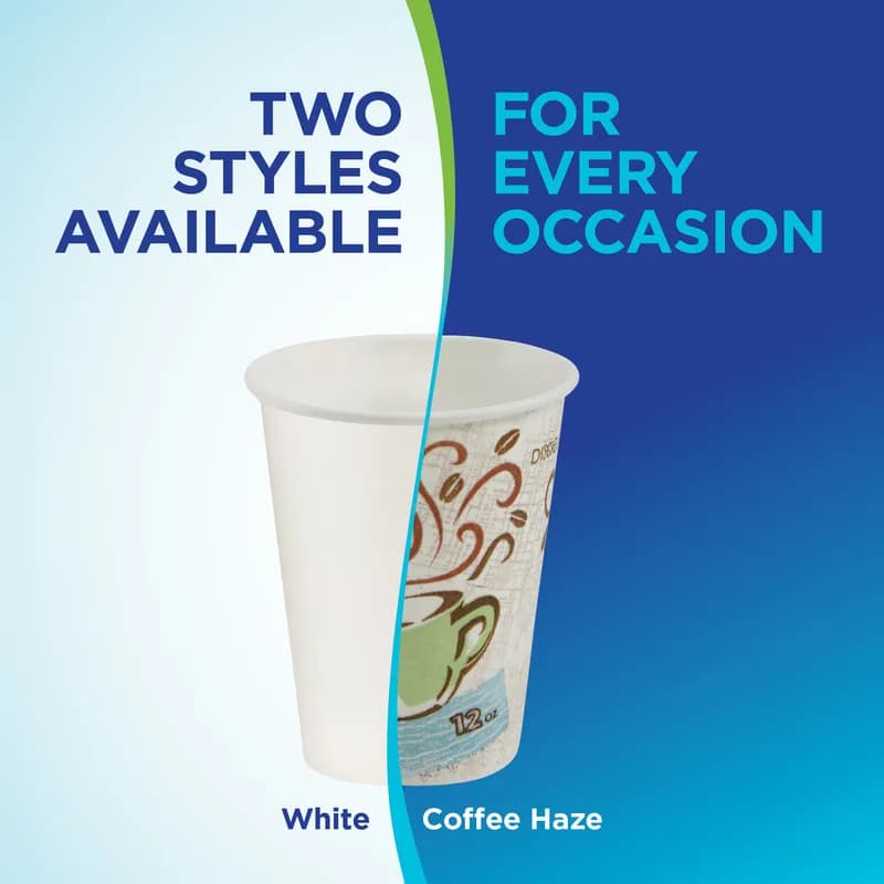 Dixie® Perfect Touch Hot Cup Insulated 10 OZ Double Wall Poly-Coated Paper Multicolor Coffee Haze 1000/Case