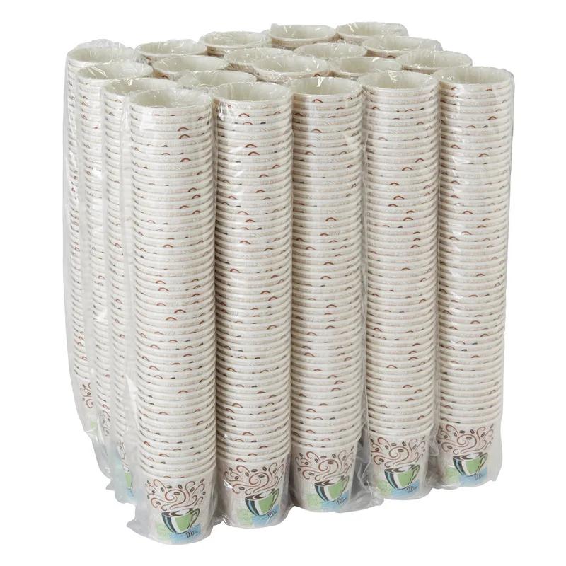 Dixie® Perfect Touch Hot Cup Insulated 10 OZ Double Wall Poly-Coated Paper Multicolor Coffee Haze 1000/Case