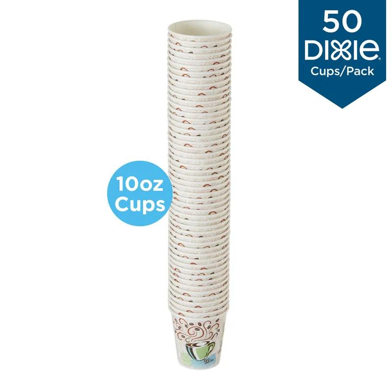 Dixie® Perfect Touch Hot Cup Insulated 10 OZ Double Wall Poly-Coated Paper Multicolor Coffee Haze 1000/Case