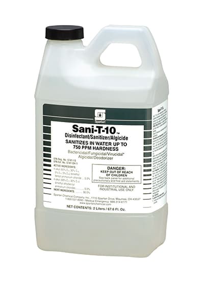 Clean on the Go® Sani-T-10® Unscented Disinfectant & Sanitizer 2 L Multi Surface Food Contact Neutral 4/Case