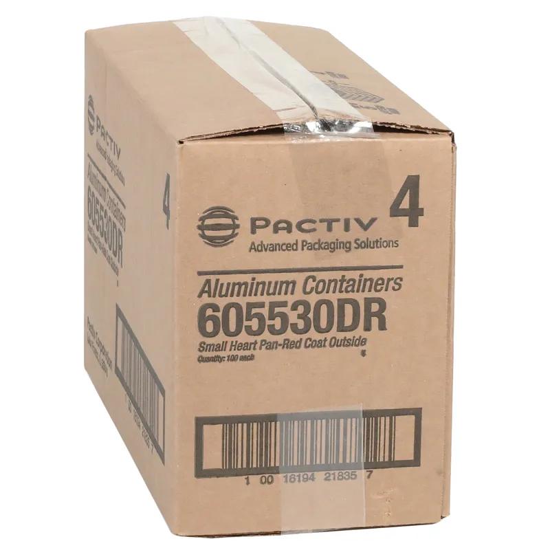 Cake Pan 12 OZ 5.6X5.6X1.5 IN Aluminum Red Silver Heart 100/Case