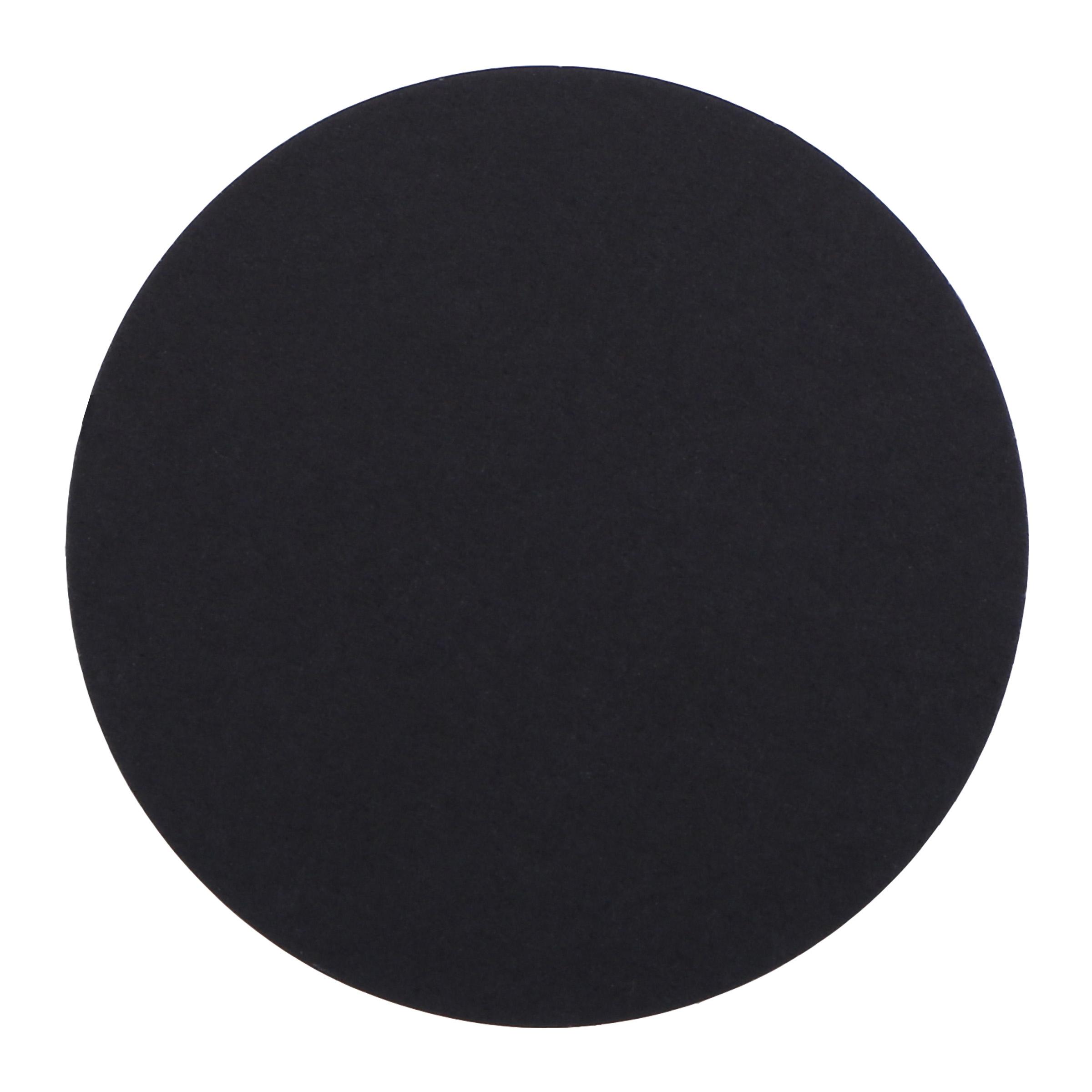 Drink Coaster 4 IN Black Round 2-Sided 500/Case