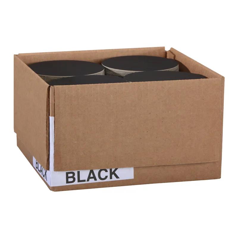 Drink Coaster 4 IN Black Round 2-Sided 500/Case