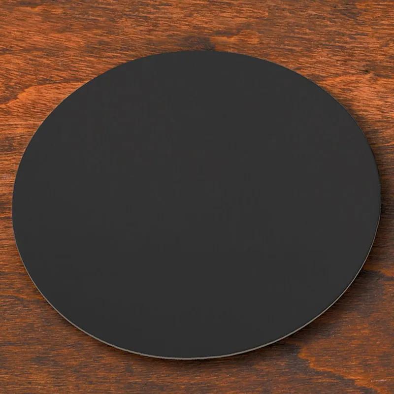 Drink Coaster 4 IN Black Round 2-Sided 500/Case