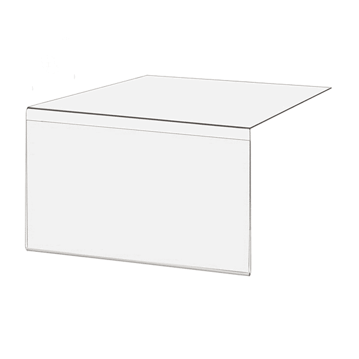 Easel Sign Holder Inserts 7X5.5 IN With 6 IN Back Leg 50/Pack