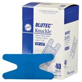 Adhesive Bandage Blue Cloth Metal Fabric Knuckle Bandages 40/Box