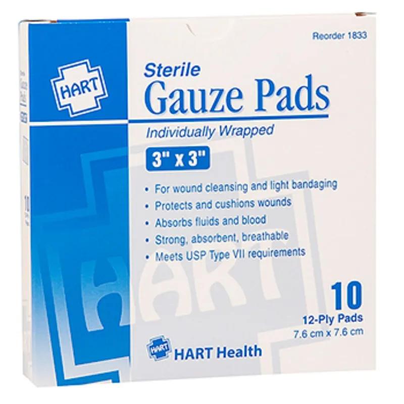 Gauze Pad 3X3 IN 10/Box
