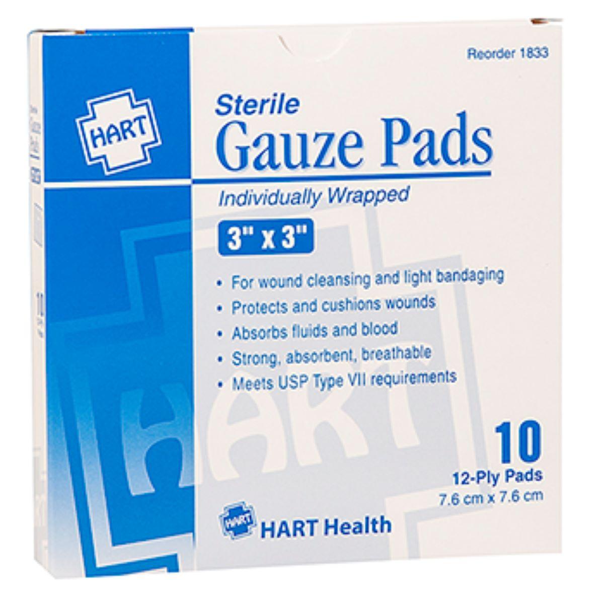 Gauze Pad 3X3 IN 10/Box