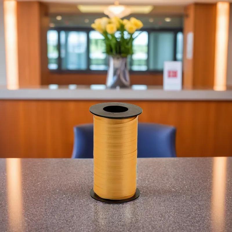 Curling Ribbon 0.375IN X750FT Gold 1/Roll