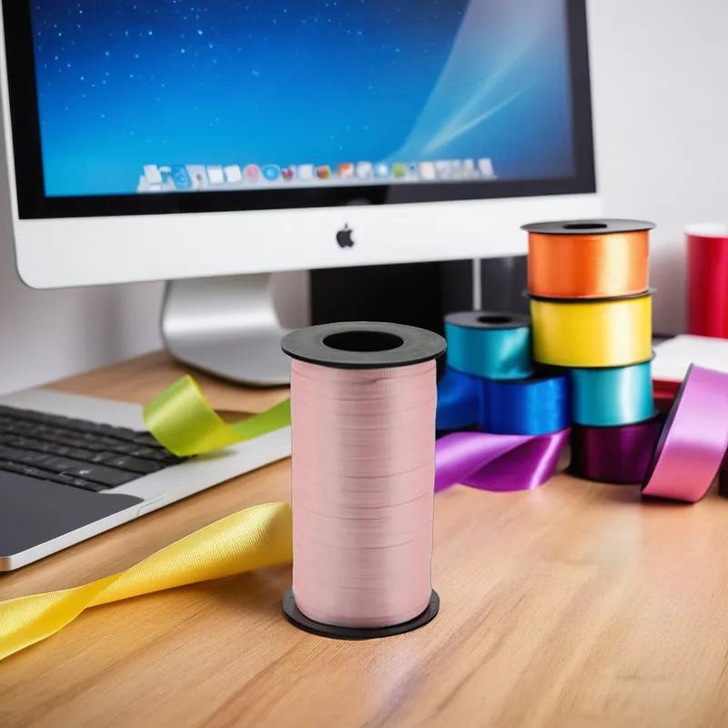 Curling Ribbon 0.375IN X750FT Pink 1/Roll