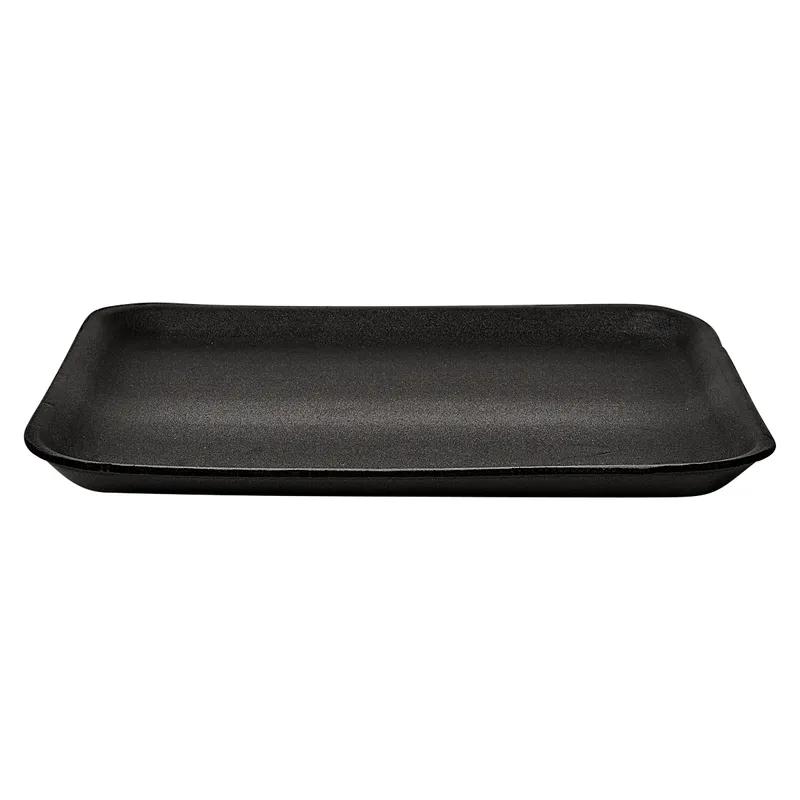 4S Meat Tray 7.25X9.25X0.63 IN Polystyrene Foam Black Rectangle 500/Case