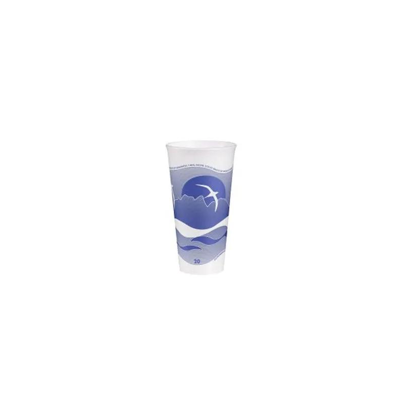 Dart® LX® Cup Insulated 20 OZ Polystyrene Foam Blue Horizon 500/Case