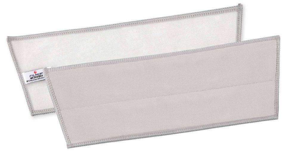 Mop Head 12 IN Gray Microfiber Hook & Loop Backing For Glass For Stainless Steel 1/Each