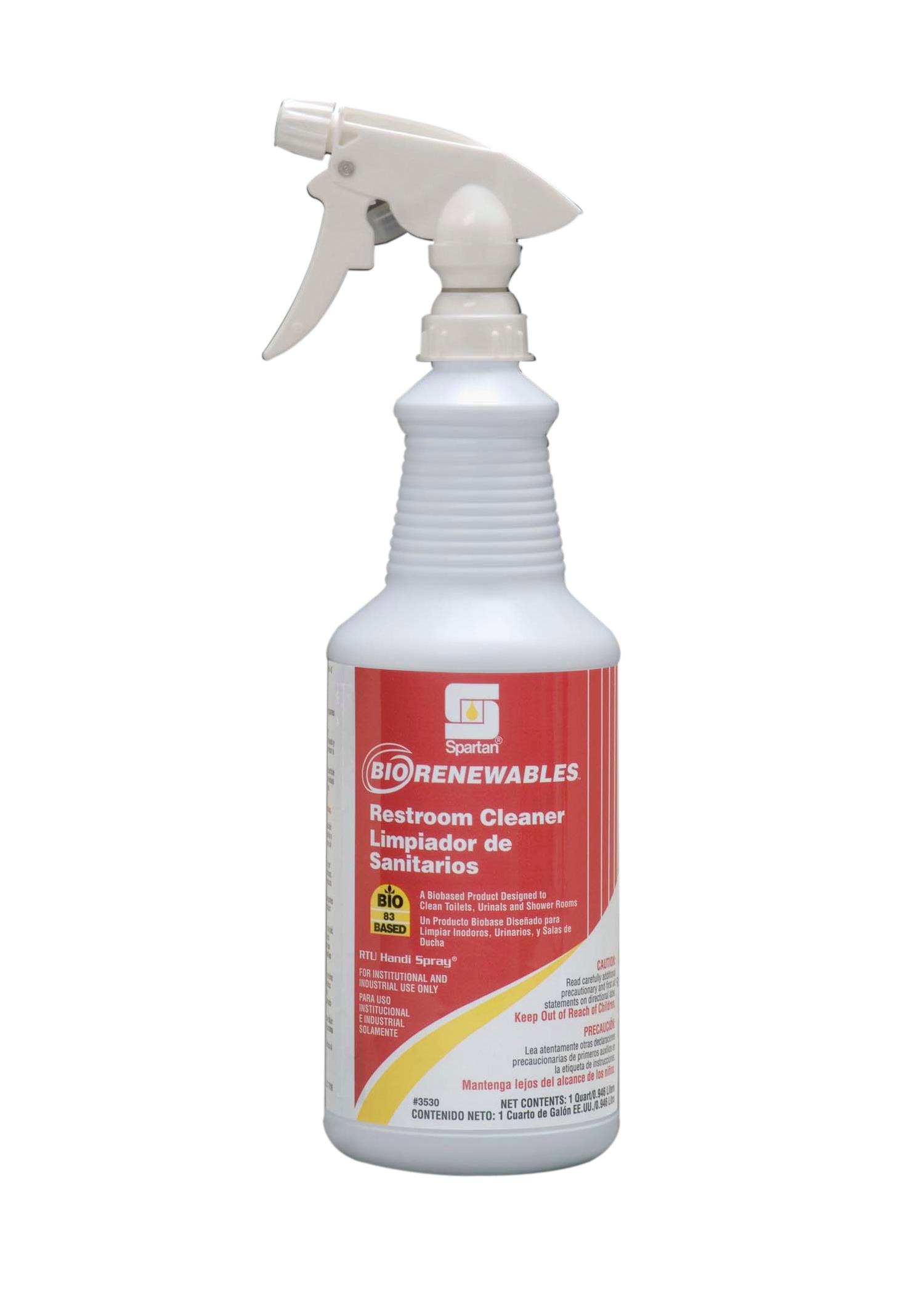 BioRenewables® Restroom Cleaner Citrus Scent 1 QT Multi Surface Acidic RTU Citric Acid Bio-Based 12/Case
