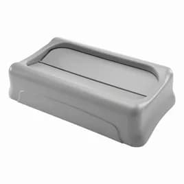 Slim Jim® Swing Lid 20.47X11.34X5.08 IN Gray Rectangle Resin Slim 1/Each