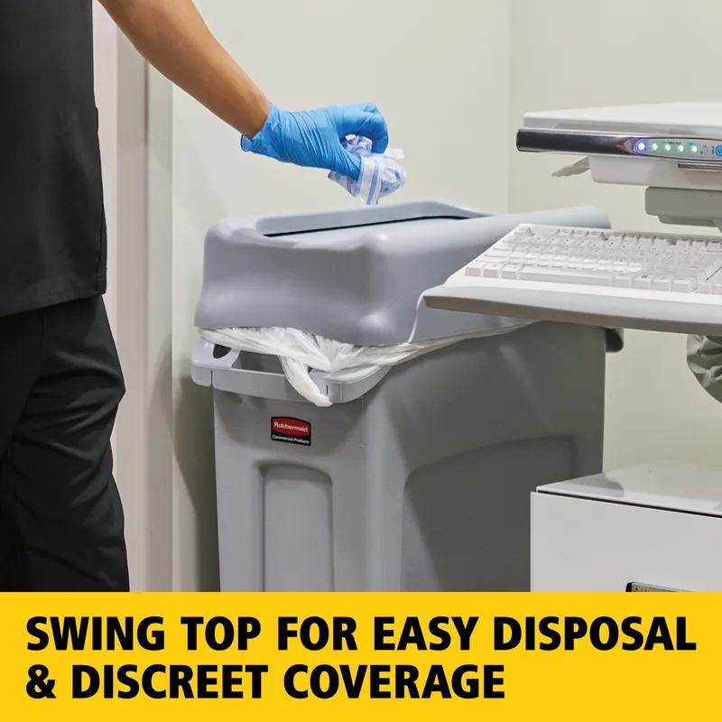 Slim Jim® Swing Lid 20.47X11.34X5.08 IN Gray Rectangle Resin Slim 1/Each