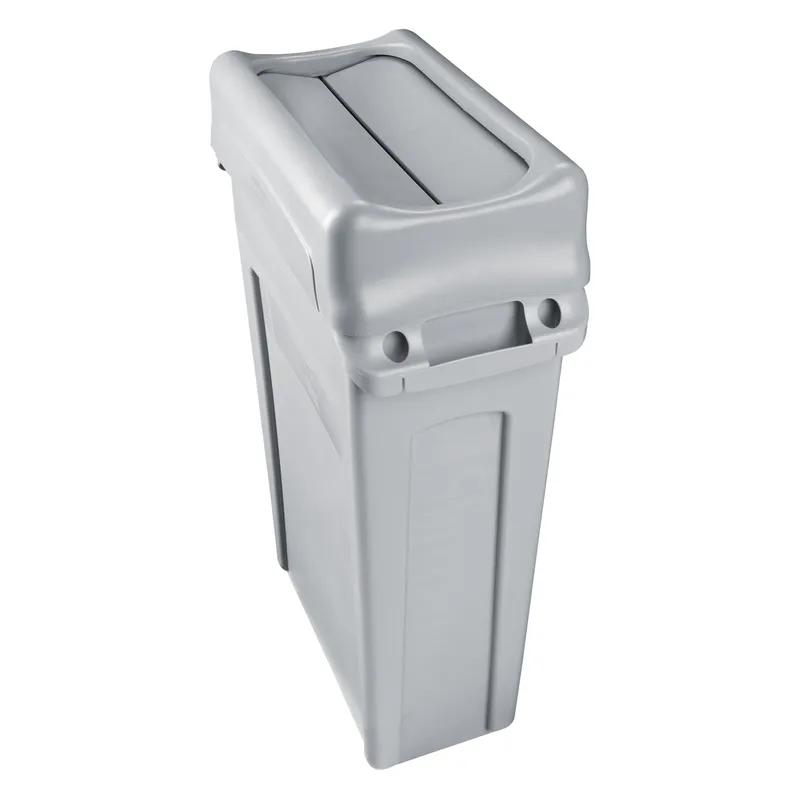 Slim Jim® Swing Lid 20.47X11.34X5.08 IN Gray Rectangle Resin Slim 1/Each