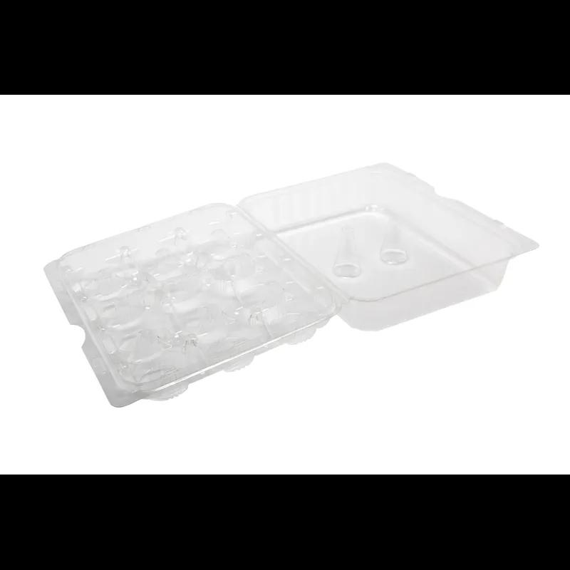 Cupcake Muffin Hinged Container With Dome Lid 13X10.375X3.688 IN 12 Compartment Plastic Clear Rectangle 100/Case
