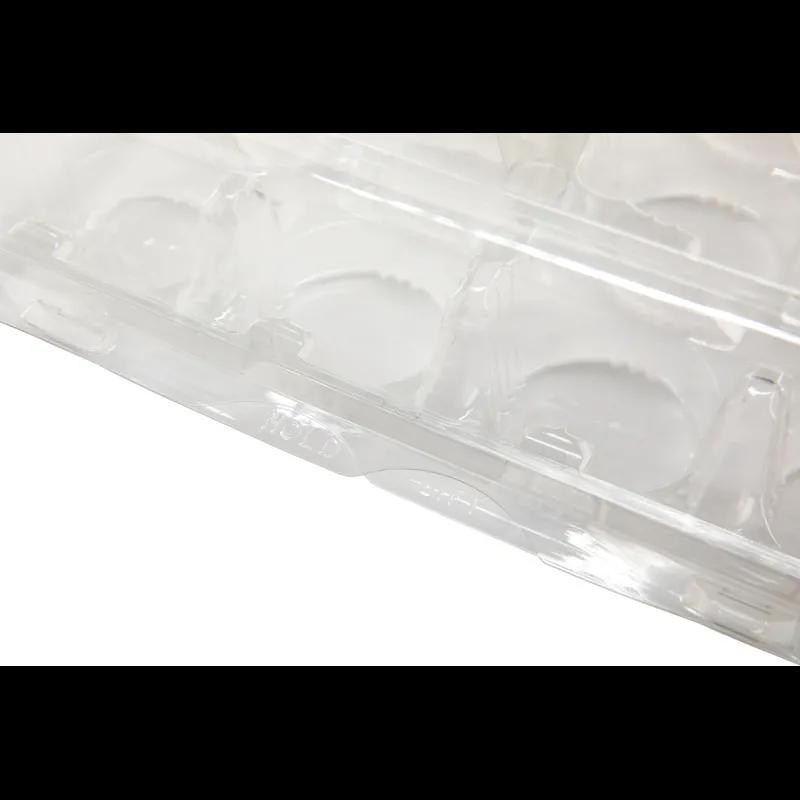 Cupcake Muffin Hinged Container With Dome Lid 13X10.375X3.688 IN 12 Compartment Plastic Clear Rectangle 100/Case