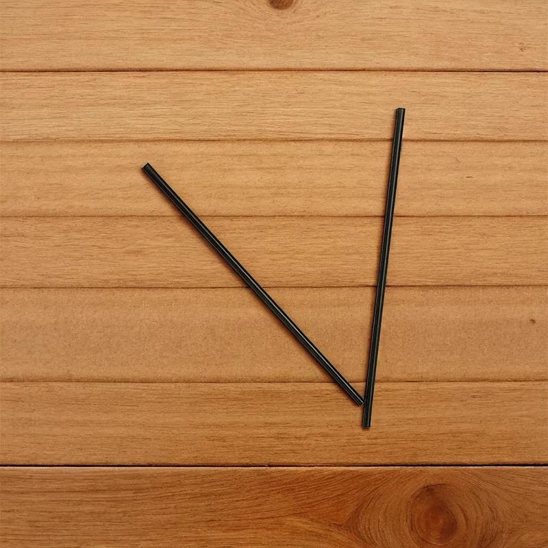 Victoria Bay Jumbo Straw 0.22X5.75 IN PP Black Unwrapped 250 Count/Pack 50 Packs/Case 12500 Count/Case