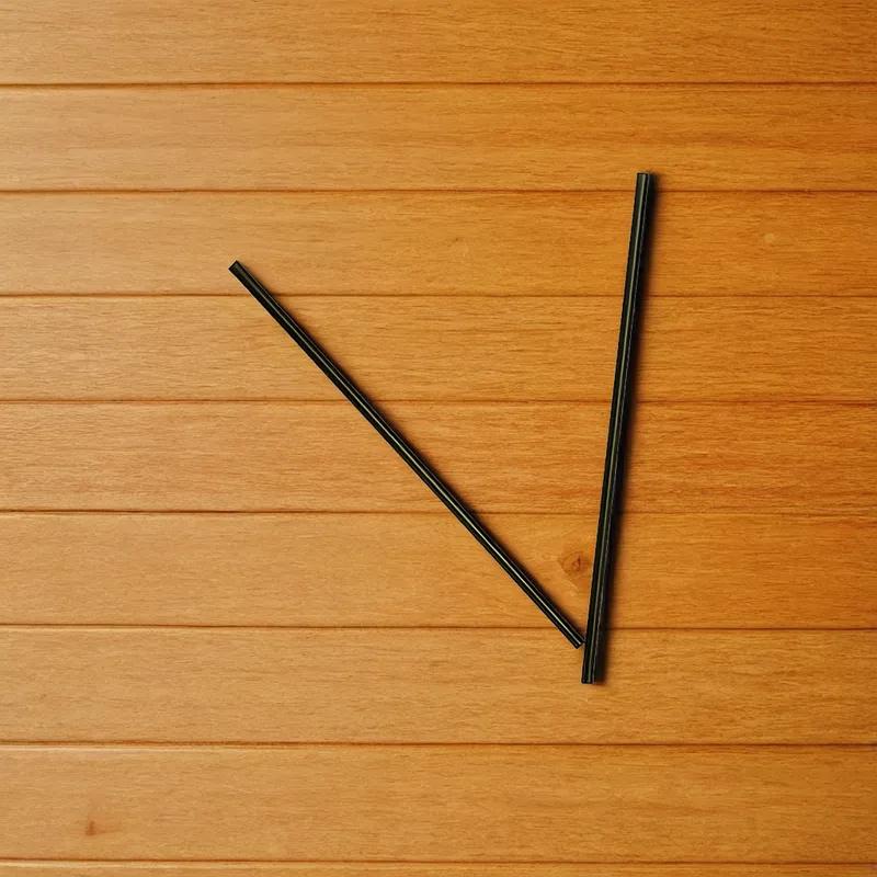 Victoria Bay Jumbo Straw 0.22X5.75 IN PP Black Unwrapped 250 Count/Pack 50 Packs/Case 12500 Count/Case