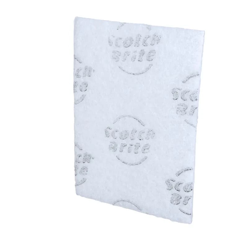 Scotch-Brite™ 98 Cleaning Pad 9X6 IN Light Duty Fiber White Rectangle Dishwasher Safe 20 Count/Box 3 Box/Case