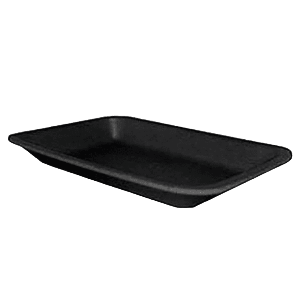 Dyne-A-Pak 8S/38 Meat Tray Polystyrene Foam Black 500/Case