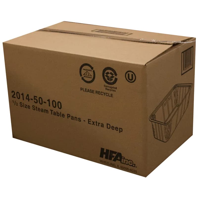 Steam Table Pan 1/2 Size Aluminum Extra Deep 100/Case