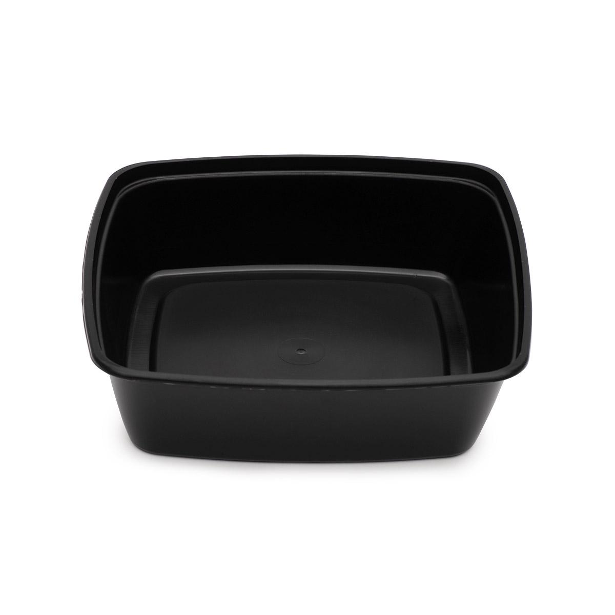Take-Out Container Base 8.3X5.8X2.18 IN Plastic Black Rectangle 300/Case