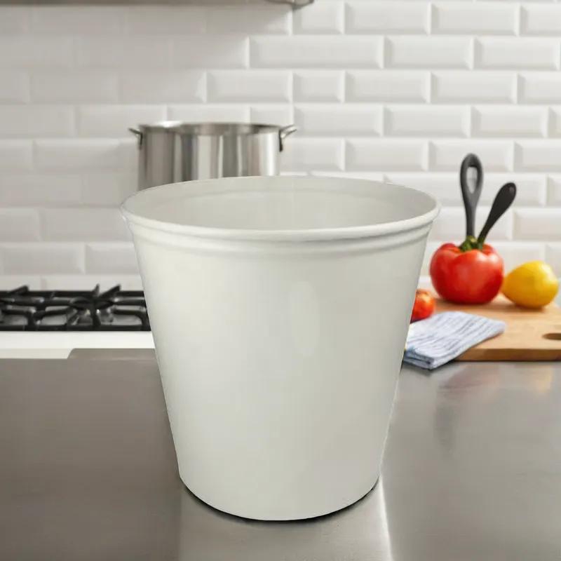 Bucket & Tub Base 165 OZ Wax Coated Paper White 100/Case