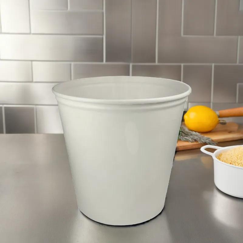 Bucket & Tub Base 165 OZ Wax Coated Paper White 100/Case