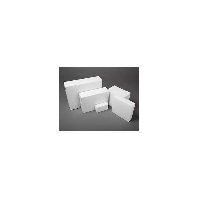 Easy Lock Cake Box 8X4X2.75 IN SUS Paperboard CRB White Rectangle Lock Corner 1-Piece 250/Bundle