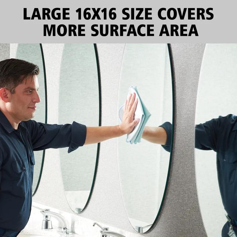 Hygen™ Glass Cloth 16X16 IN Microfiber Blue 12/Case