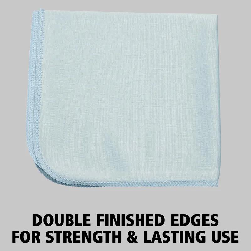 Hygen™ Glass Cloth 16X16 IN Microfiber Blue 12/Case