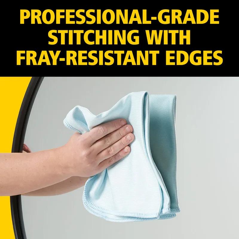 Hygen™ Glass Cloth 16X16 IN Microfiber Blue 12/Case