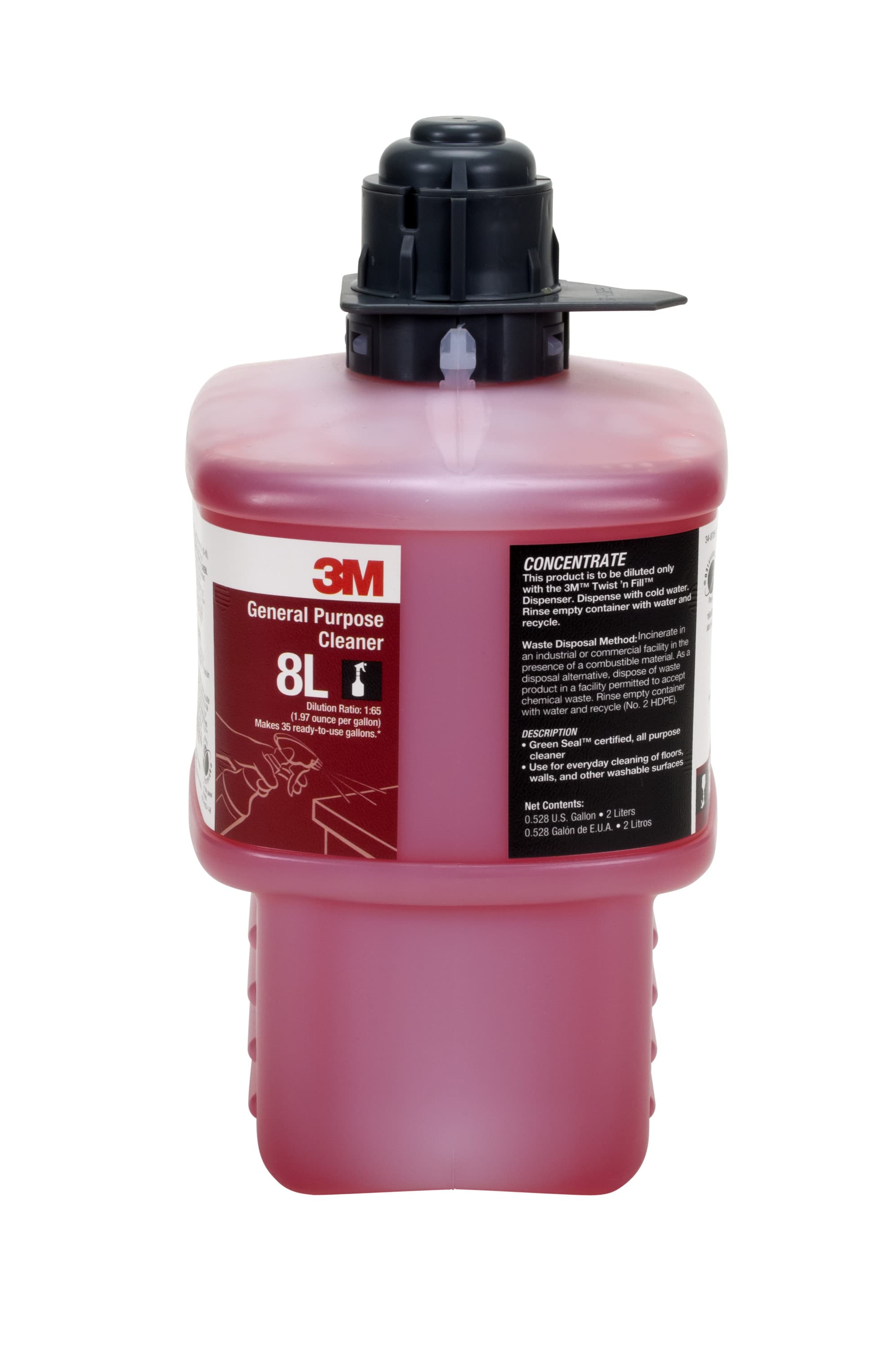 3M™ 8L Clean Scent All Purpose Cleaner 2 L Multi Surface Concentrate No Rinse 1/Box