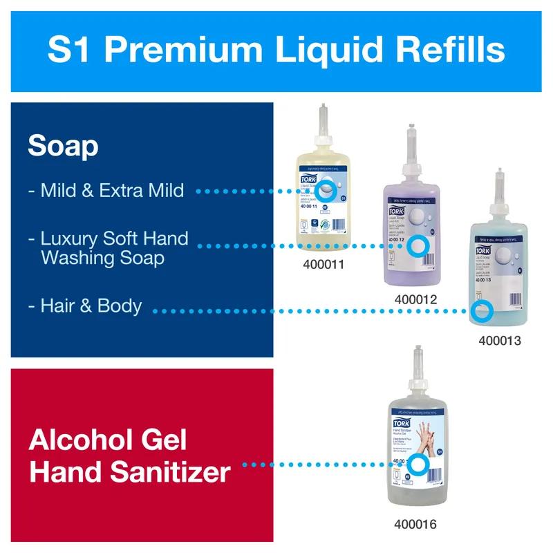 Tork Hand Sanitizer & Soap Dispenser 4.5X4.4X11.5 IN White Plastic 1/Each