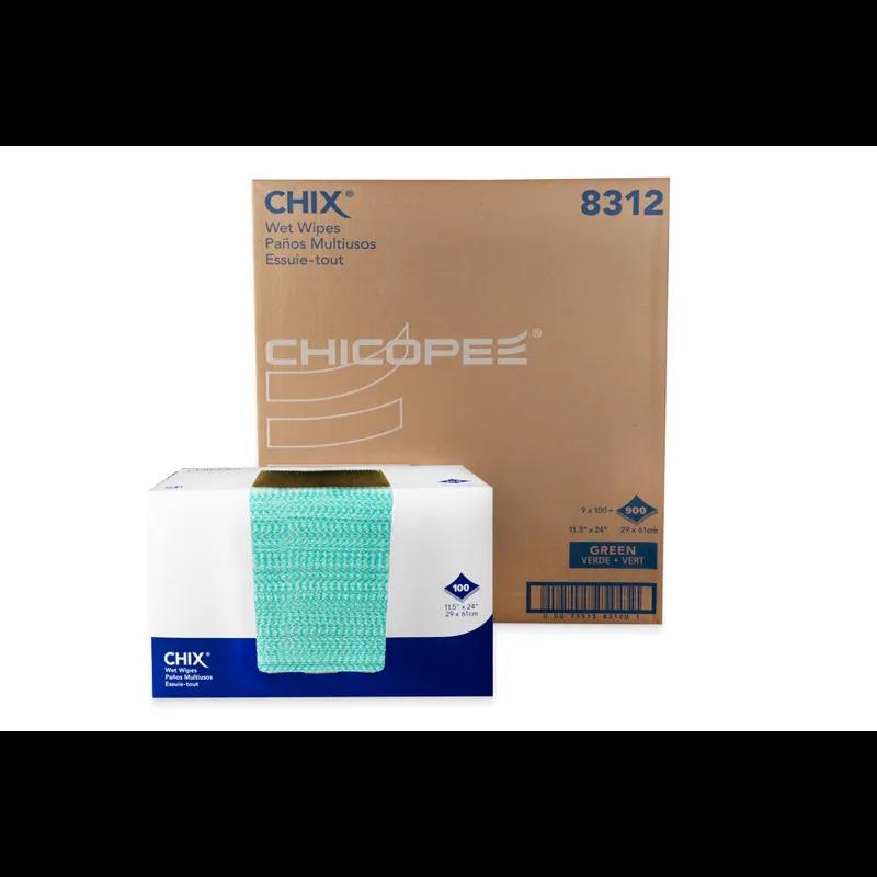 Chicopee® Chix® Food Service Cleaning Wipe 24X11.5 IN Green 1/Case