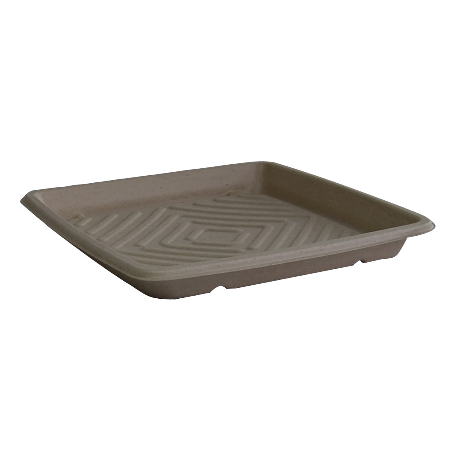 Serving Tray Base 11X11X1.06 IN Pulp Fiber Kraft Square 25/Case