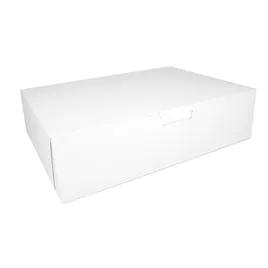 Bakery Box 19X14X5 IN Clay-Coated Kraft Board White Kraft Rectangle Lock Corner 50/Bundle