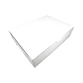 Bakery Box 19X14X5 IN Clay-Coated Kraft Board White Kraft Rectangle Lock Corner 50/Bundle