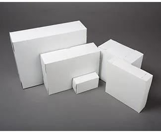 Easy Lock Cake Box 19X14X5 IN SUS Paperboard CRB White Rectangle Lock Corner 1-Piece 50/Bundle