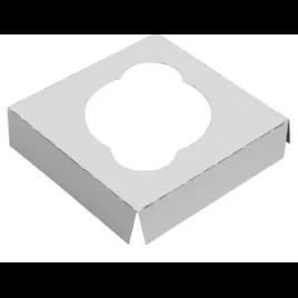 Cupcake Container Insert 4X4X1 IN Kraft Paperboard White Kraft Square 100/Bundle