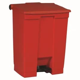 Trash 1-Stream Trash Can 16.1X19.8X26.5 IN 18 GAL 72 QT Red Resin Step-On 1/Each