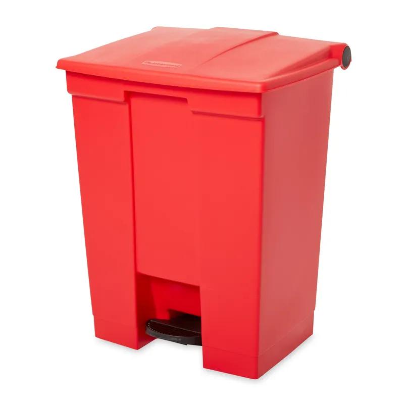 Trash 1-Stream Trash Can 16.1X19.8X26.5 IN 18 GAL 72 QT Red Resin Step-On 1/Each